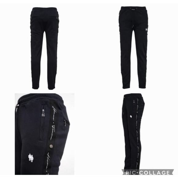 Homme + Femme Size XS Men's Slim Fit Track Jogger Sweatpants Joggers Men Black - Picture 4 of 15